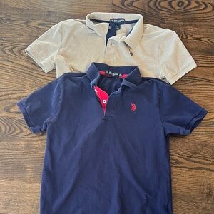 U.S. Polo Assn. Kids' Polo Shirts in Navy and Beige